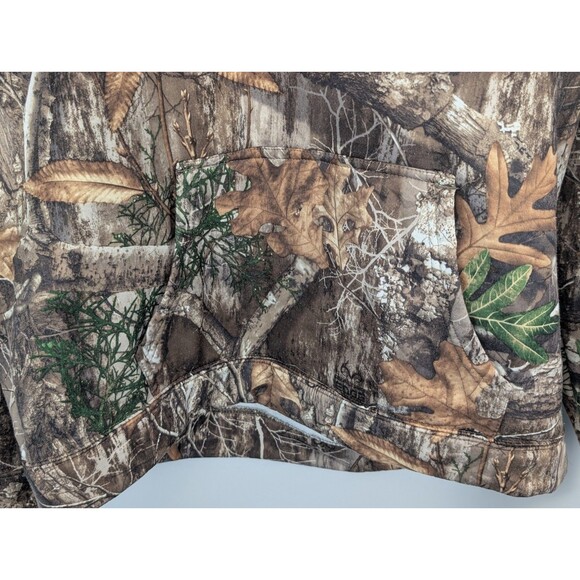 RealTree Women's XL 16-18 Performance Fleece Lined Hoodie Pink Camo Antler Print - Picture 3 of 13